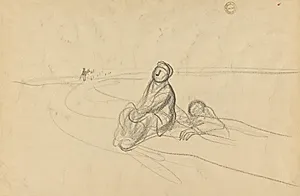 Two Figures on a Road (verso) by Jean Louis Forain (French, 1852–1931)