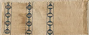 Two Fragments of a Scarf or Headdress by Unknown Artist