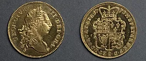 Two Guinea Piece: George III (obverse); Shield of Arms (reverse)