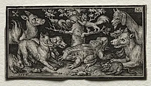 Two-headed Frog surrounded by Animals