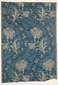 Two Joined Panels of Figured Silk by Unknown Artist