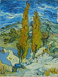 Two Poplars in the Alpilles near Saint-Rémy by Vincent van Gogh (Dutch, 1853–1890)
