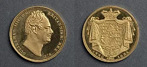Two Pound Piece: George IV (obverse); Shield of Arms (reverse) by Jean Baptiste Merlen (French, 1769–1850)