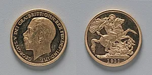 Two Pound Piece: George V (obverse); St. George and the Dragon (reverse) by Bertram Mackennal (Australian, 1863–1931)