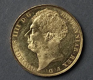 Two Pound Piece: Portrait of George IV (obverse)