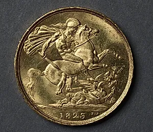 Two Pound Piece: St. George and the Dragon (reverse)