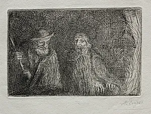 Two Shepherds (Les Deux Bergers) by Alphonse Legros (French, 1837–1911)