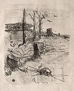 Un Cimetière en Galicie by Henri de Toulouse-Lautrec (French, 1864–1901)