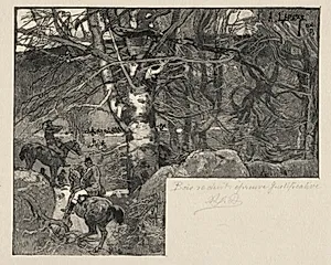 Une Chasse au Mont Gérard by Auguste Louis Lepère (French, 1849–1918)