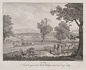 Ungern, Ansicht gegen die Stadt Waitzen und das Dorf Telky by Jakob Alt (Austrian, 1789–1872)