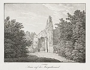 Ungern, Ruinen auf der Margretheninsel by Jakob Alt (Austrian, 1789–1872)