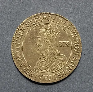 Unite: Charles I (obverse)