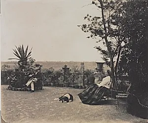 Untitled (Man and Woman Relaxing) by Louis Pierre Théophile Dubois de Nehaut (Belgian, 1799–1872)