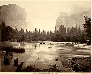 Valley of the Yosemite, from Rocky Ford by Eadweard J. Muybridge (American, 1830–1904)