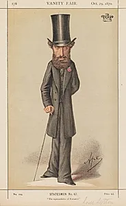 Vanity Fair: Statesmen No. 67 "The representative of Romance" by Carlo (Ape) Pellegrini (Italian, 1839–1889)