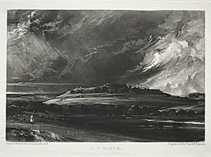 Various Subjects of Landscape, Characteristic of English Scenery from Pictures Painted by John Constable, R.A.:  Old Sarum by David Lucas (British, 1802–1881)