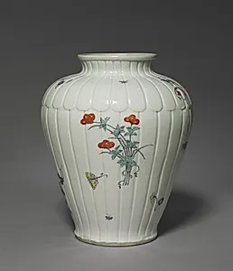 Vase with Floral, Insect, Bird, and Chinese Designs: Kakiemon Type by Unknown Artist
