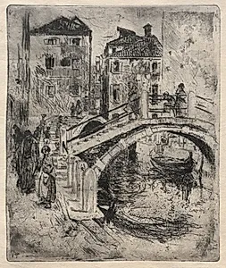 Venetian Canal and Bridges by Robert Frederick Blum (American, 1857–1903)