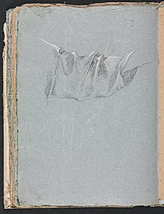 Verona Sketchbook: Drapery study (page 48) by Francesco Lorenzi (Italian, 1723–1787)
