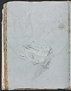 Verona Sketchbook: Drapery study (page 84) by Francesco Lorenzi (Italian, 1723–1787)