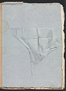 Verona Sketchbook: Drapery study (page 93) by Francesco Lorenzi (Italian, 1723–1787)