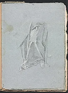 Verona Sketchbook: Drapery with foot (page 83) by Francesco Lorenzi (Italian, 1723–1787)