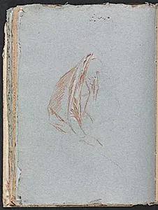Verona Sketchbook: Female figure with cloak (page 40)