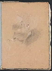 Verona Sketchbook: Female profile (page 65) by Francesco Lorenzi (Italian, 1723–1787)