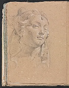 Verona Sketchbook: Head of a woman (page 58)