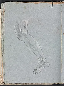 Verona Sketchbook: Left leg (page 28) by Francesco Lorenzi (Italian, 1723–1787)