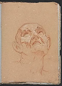 Verona Sketchbook: Male head (page 31) by Francesco Lorenzi (Italian, 1723–1787)