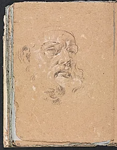 Verona Sketchbook: Male head (page 76) by Francesco Lorenzi (Italian, 1723–1787)