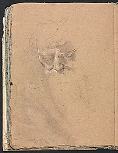 Verona Sketchbook: Male head (page 80) by Francesco Lorenzi (Italian, 1723–1787)