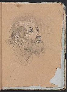 Verona Sketchbook: Monk (page 25) by Francesco Lorenzi (Italian, 1723–1787)