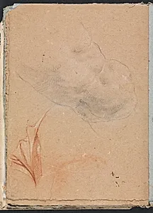 Verona Sketchbook: Nude male torso with drapery (page 16) by Francesco Lorenzi (Italian, 1723–1787)