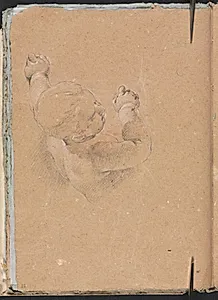 Verona Sketchbook: Putto (page 22) by Francesco Lorenzi (Italian, 1723–1787)