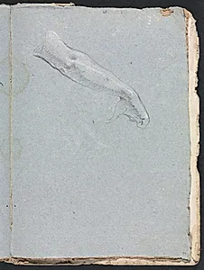 Verona Sketchbook: Right arm and hand (page 95) by Francesco Lorenzi (Italian, 1723–1787)