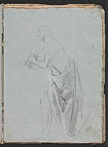 Verona Sketchbook: Standing male with drapery (page 19)