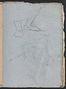 Verona Sketchbook: Study of feet (page 53) by Francesco Lorenzi (Italian, 1723–1787)