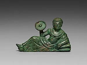 Vessel Ornament of Banqueter Holding an Omphalos by Unknown Artist
