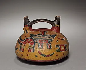 Vessel with Feline by Unknown Artist