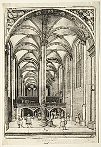 View in the interior of St. Catherine's chruch at Augsburg