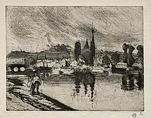 View of Rouen by Camille Pissarro (French, 1830–1903)