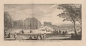 View of the Chateau de Seaux from Diana's Promenade by Jacques Rigaud (French, 1681–1754)