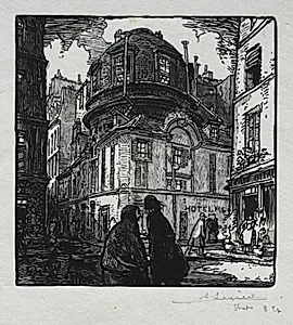 View of the Hotel Colbert by Auguste Louis Lepère (French, 1849–1918)