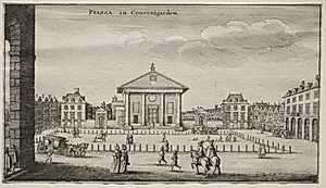 Views of London:  The Piazza in Covent Garden by Wenceslaus Hollar (Bohemian, 1607–1677)