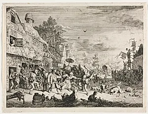 Village Fair by Cornelis Dusart (Dutch, 1660–1704)