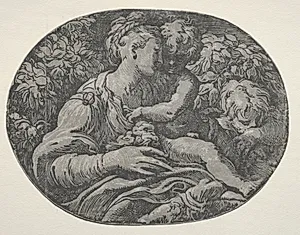 Virgin and Child with St. John by Antonio da Trento (Italian, c. 1508–c. 1550)