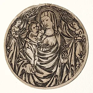 Virgin and Child with Two Angels by Unknown Artist