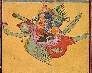 Vishnu and Lakshmi on Garuda by Unknown Artist